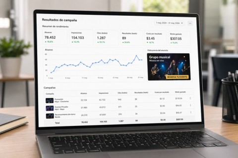 Métricas y resultados de campañas de publicidad digital para músicos